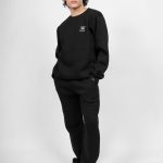 Ανδρική Μπλούζα Φούτερ Κολλεγίου Μαύρη