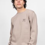 Ανδρική Μπλούζα Φούτερ Κολλεγίου  Γκρι-Ροκ