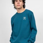 Ανδρική Μπλούζα Φούτερ Κολλεγίου Πετρόλ