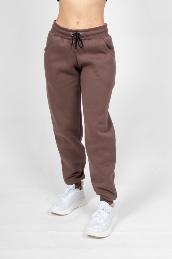 Γυναικεία Φόρμα Παντελονιού με Λάστιχο Miss Gezo Basic Καφέ