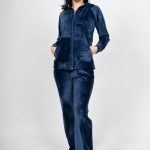 Σετ Βελούδο Ίσιο Μπλέ