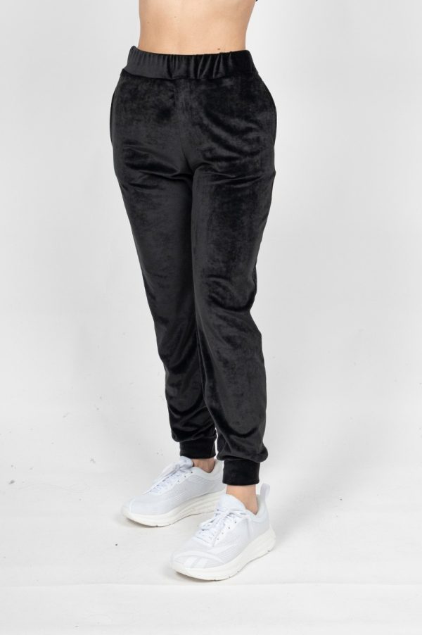 Παντελόνι Βελούδο με Μπάσκα Μαύρο