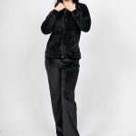 Σετ Βελούδο Ίσιο Μαύρο