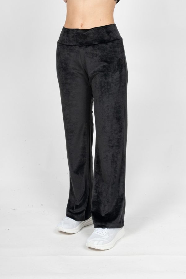 Παντελόνι Βελούδο Ίσιο Μαύρο