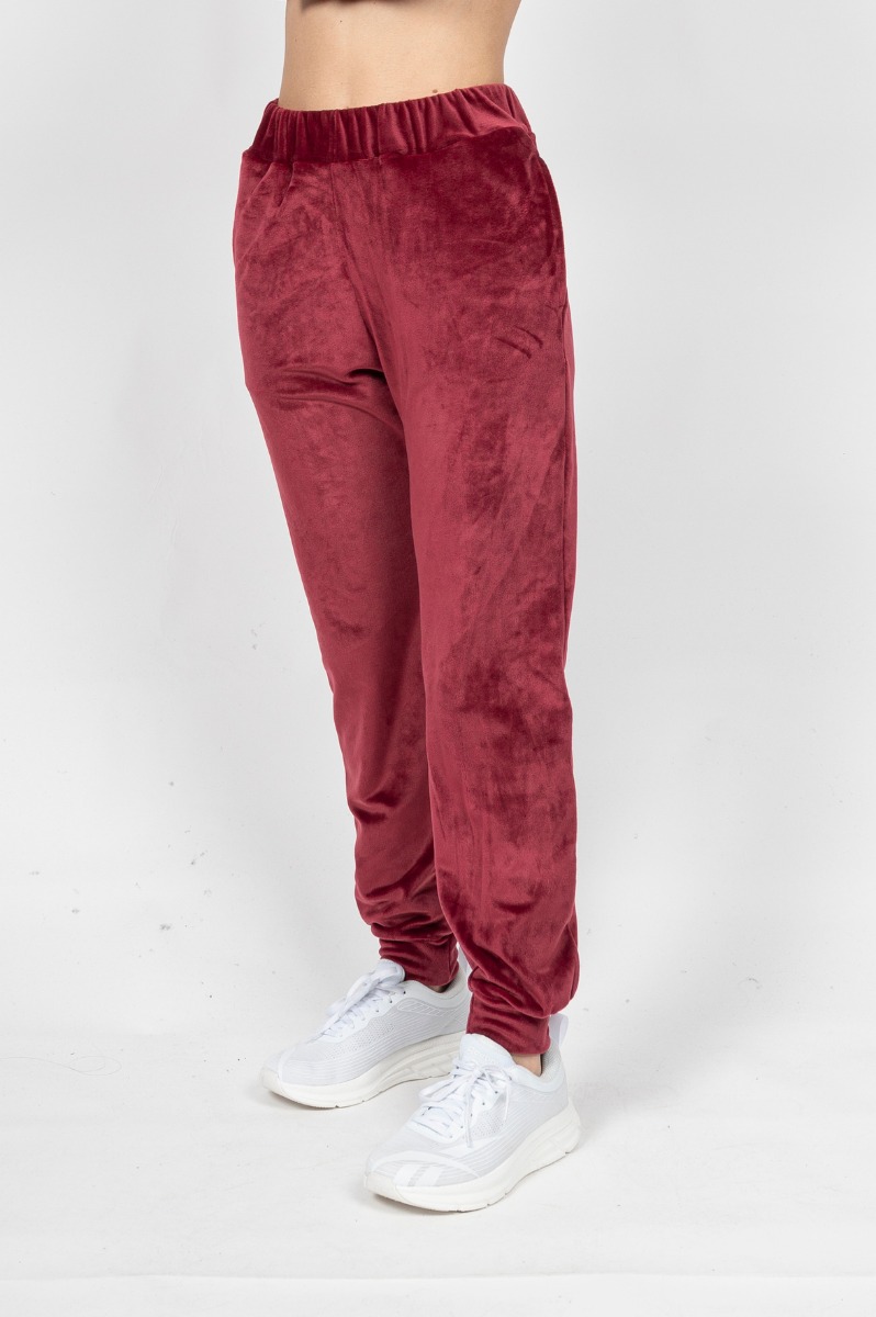 GZ-197 Παντελόνι Βελούδο με Μπάσκα Μπορντό - Image 1