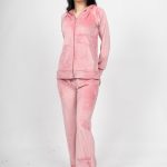 Σετ Βελούδο Ίσιο Ροζ