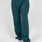 Παντελόνι Γυναικείο με Εξωτερική Ραφή Πράσινο