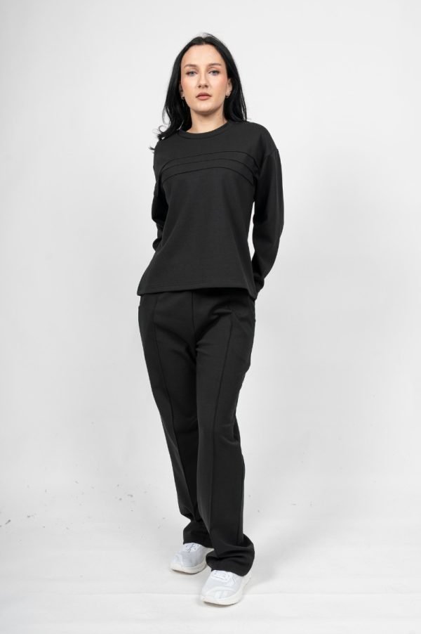 Σετ με Εξωτερικές Ραφές Μαύρο