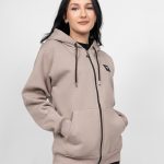 Γυναικεία Ζακέτα Φούτερ με Κουκούλα Γκρι