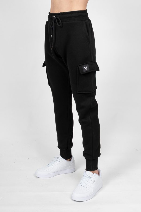 Ανδρικό Παντελόνι Φόρμα Cargo Μαύρο