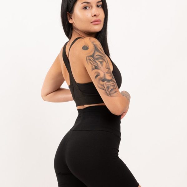 Ψηλόμεσο Βαμβακερό Midi Σορτς Gezo-151 Black